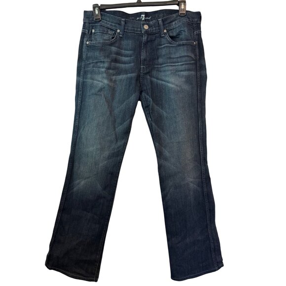 Seven For All Mankind Other - Seven For All Mankind Mens Standard Jeans Size 34 Dark Wash Classic Blue Denim